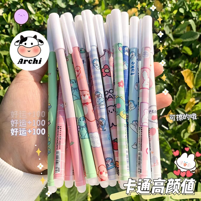 Set bút gel xoá được đầu 0.5mm Bút gel mực xanh bút gel có thể xóa được Bút gel mô hình hoạt hình dễ thương
