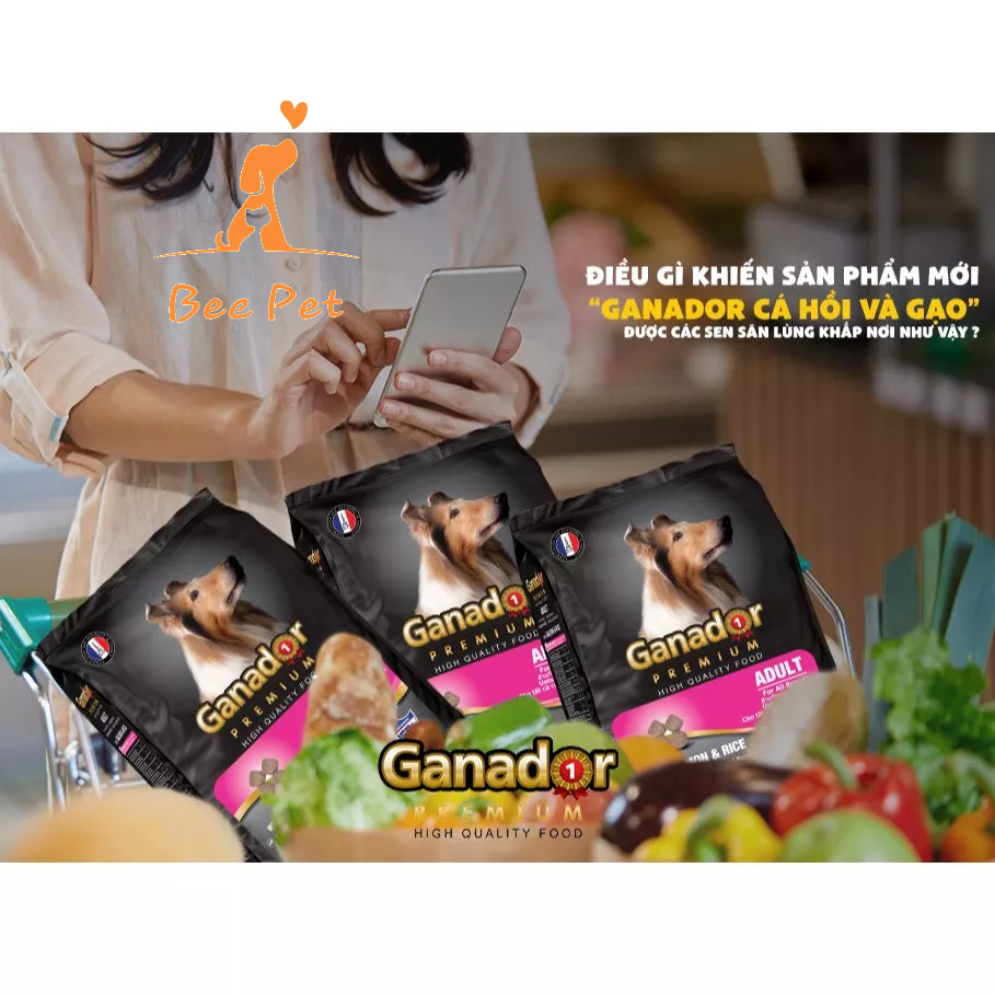 Hạt cho chó Ganador 3kg - thức ăn cho chó con và chó trưởng thành đủ vị
