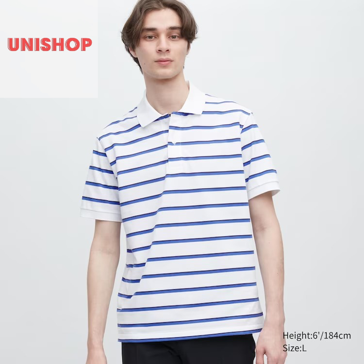 Áo Polo UNIQLO nam cotton sọc ngan