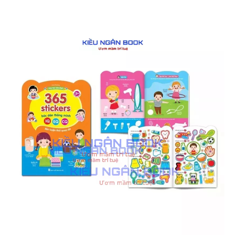 Sách dán hình cho bé  – Bộ 6 cuốn 365 stickers bóc dán thông minh khám phá thế giới song ngữ Việt Anh