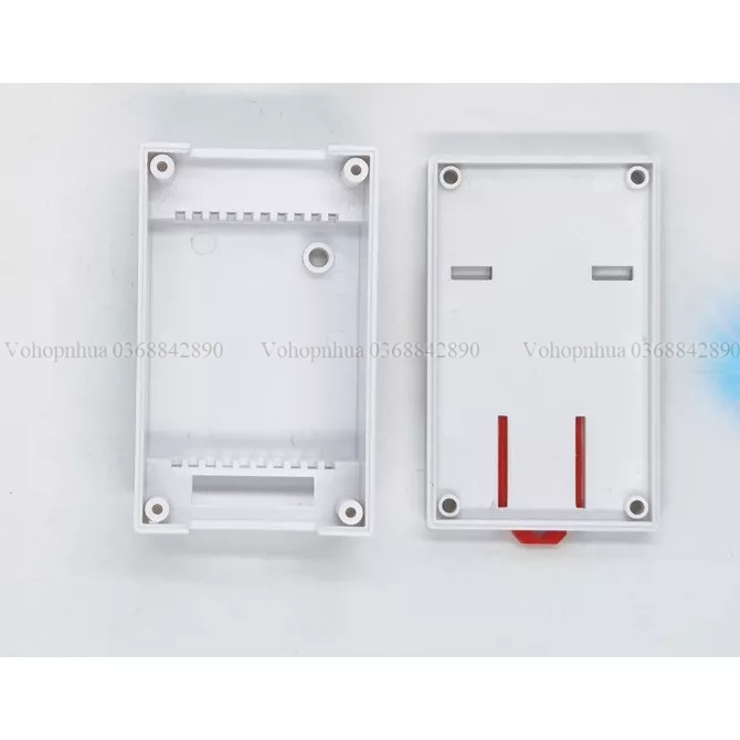 Vỏ nhựa PLC 88x55x44 loại 2 đầu, có đế cài DIN