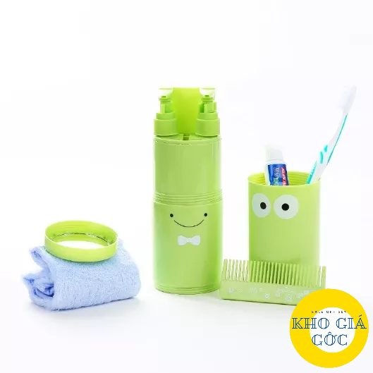 Hộp chiết mỹ phẩm con ẾCH, dầu gội, đồ vệ sinh cá nhân mang đi du lịch tiện lợi khogiagoc