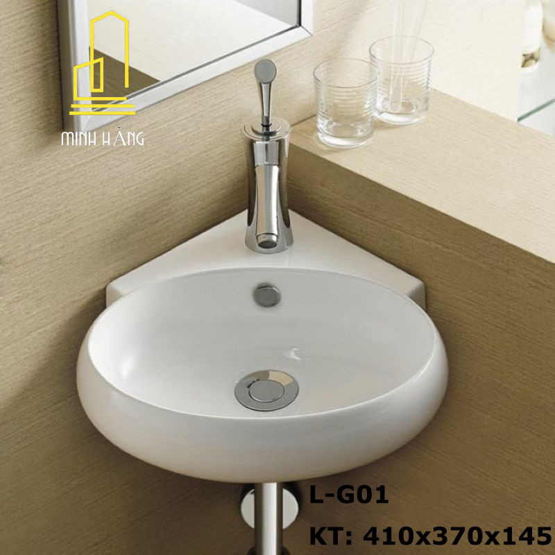 Lavabo góc treo tường mini nhỏ gọn