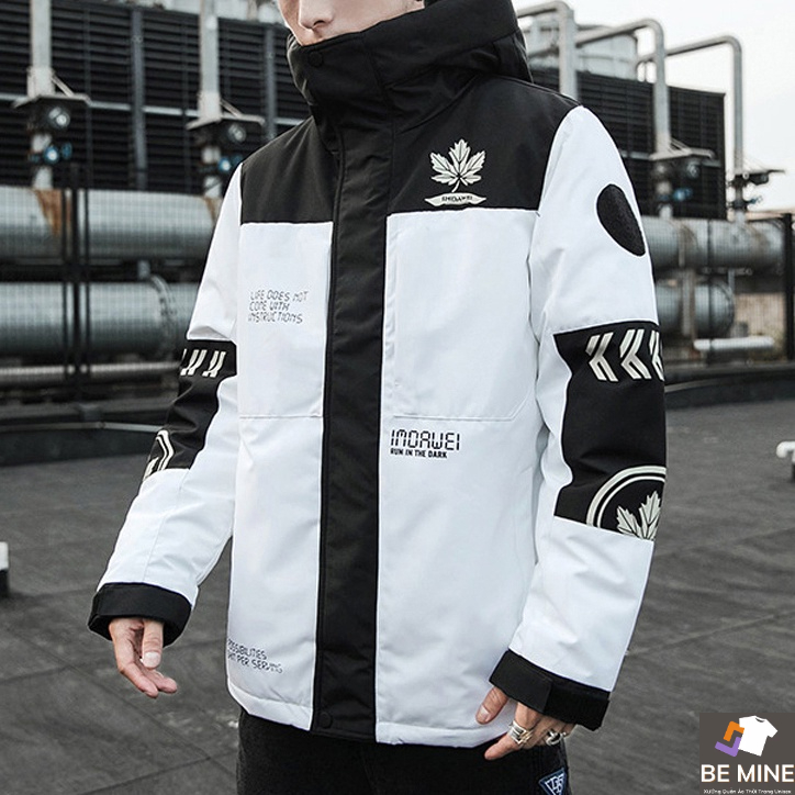 Áo Khoác Nỉ Nam Dài Tay Khóa Kéo Có Mũ Trùm Họa Tiết Chữ K BEMIEnam MEN JK 034