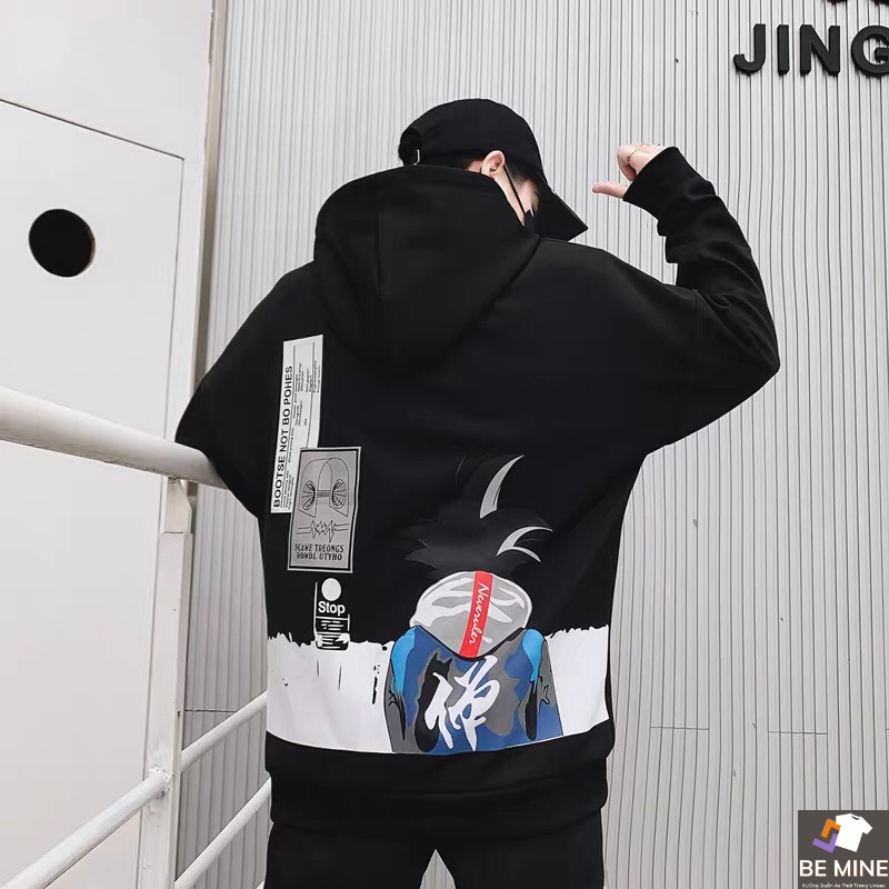 Áo Hoodie Nón Chui Trùm Đầu Nữ Nam Unisex Chất Vải Nỉ Poly 1 Túi WAH060