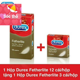 Combo 1 Bao Durex 12 cái + 1 bao Durex Fetherlite 3 cái siêu mỏng
