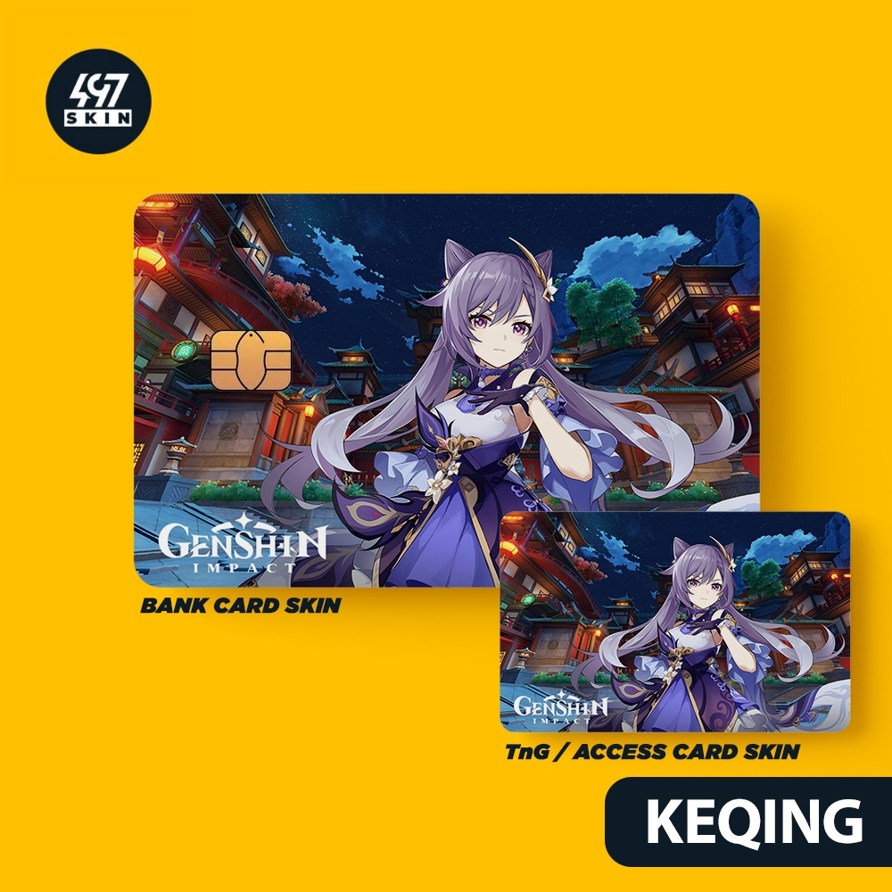 Skin Card Genshin Impact (Liyue Series 1) - Miếng Dán ATM, Thẻ Xe, Thẻ Từ, Thẻ Chung Cư - Chất Liệu Chống Xước - Chống N