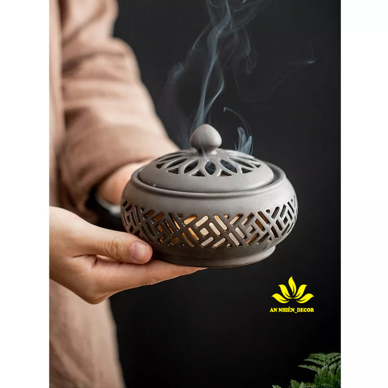 Đèn Ngủ Xông Trầm, Lư Xông Trầm Hương Có Đèn Ngủ - An Nhiên Decor
