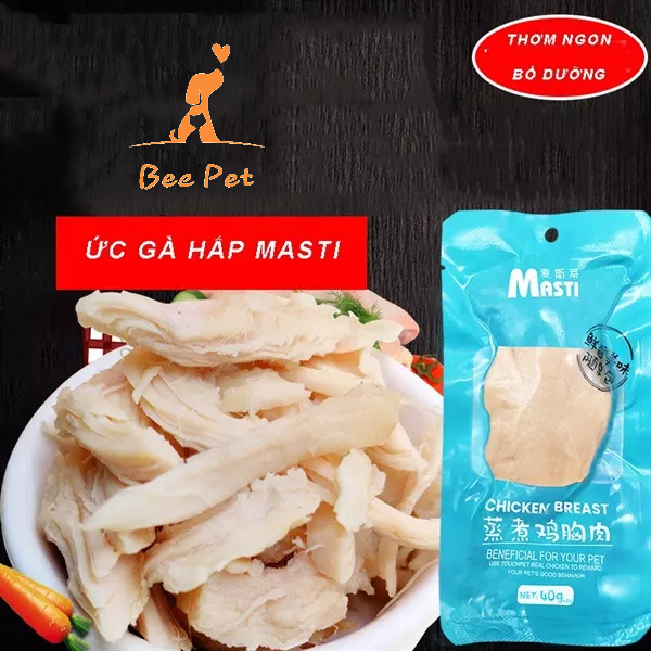 Ức gà ăn liền Masti - snack cho mèo cưng làm từ gà nguyên miếng