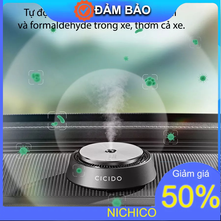 Khuếch tán tinh dầu ô tô CICDO cao cấp, Máy phun tinh dầu trên xe hơi công nghệ AI thông minh và pin siêu bền