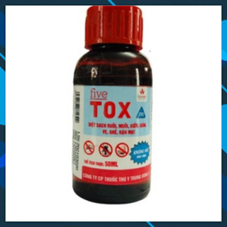 FIVETOX_ Diệt Ve, Rận, Ghẻ, Bọ Chét, Mạt Gà, Muỗi, Kiến, Gián - Chai 50ml - Thuốc Thú Y Minh Tuệ