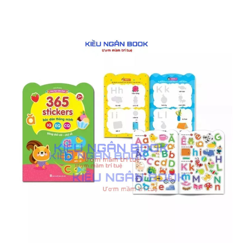 Sách dán hình cho bé  – Bộ 6 cuốn 365 stickers bóc dán thông minh khám phá thế giới song ngữ Việt Anh
