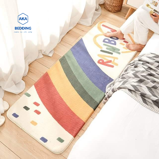 Thảm Chân Giường Lông Cừu 50 x 120cm, siêu mềm mượt, dùng phòng ngủ, phòng khách