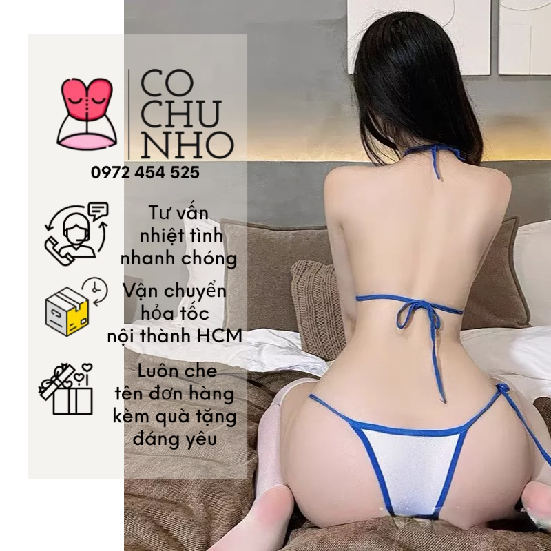 DƯỚI 100kg - BK034 - Set áo kèm chíp sexy - Bộ đồ lót lọt khe bikini hai mảnh vải cotton mềm - cochunhoquan11 | BigBuy360 - bigbuy360.vn