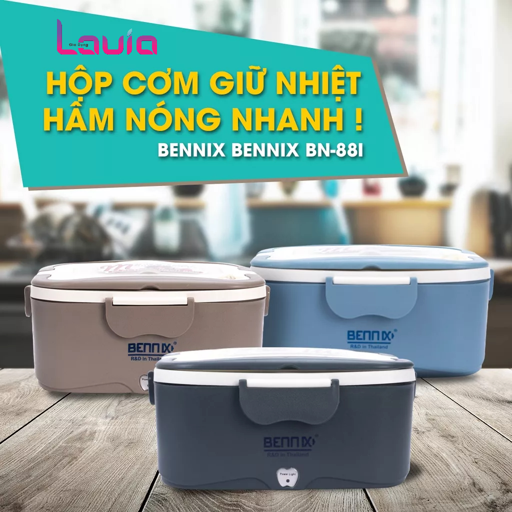 Hộp cơm văn phòng cắm điện Bennix BN-88i, hộp cơm giữ nhiệt, hâm nóng nhanh - Hàng chính hãng
