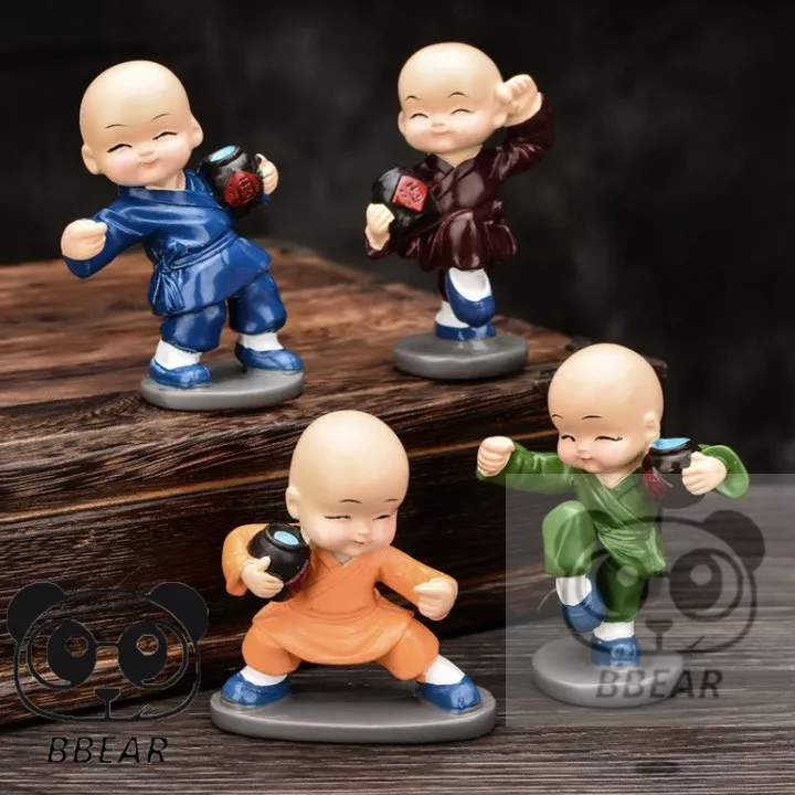 Combo 4 Chú Tiểu Múa Võ Túy Quyền Ôm Bình Rượu