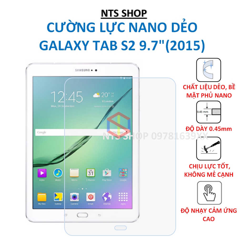 Cường lực dẻo Samsung Galaxy Tab S2 9.7" (2015)
