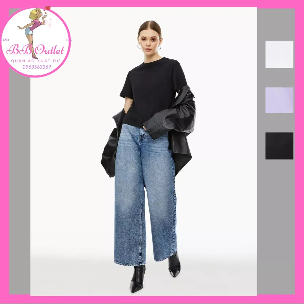 Áo phông nữ dáng croptop dài vải cotton mềm mượt như nhung