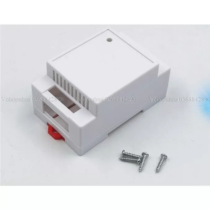 Vỏ nhựa PLC 88x55x44 loại 2 đầu, có đế cài DIN