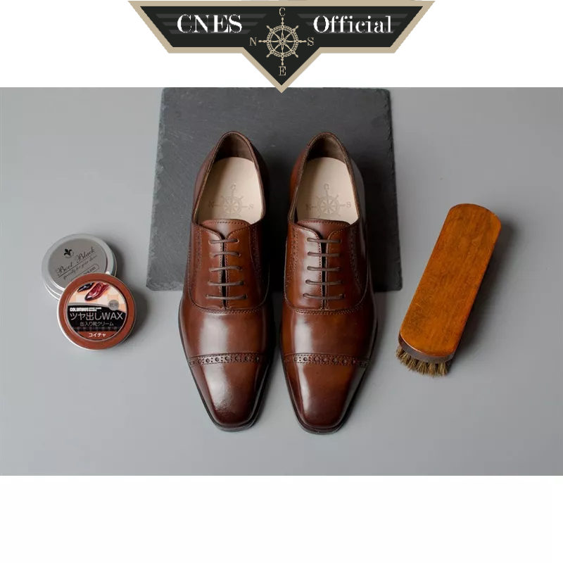 Giày Tây Nam Buộc Dây Oxford Chất Liệu Da Bê Cao Cấp Thương Hiệu CNES (OF 028 Q 1)