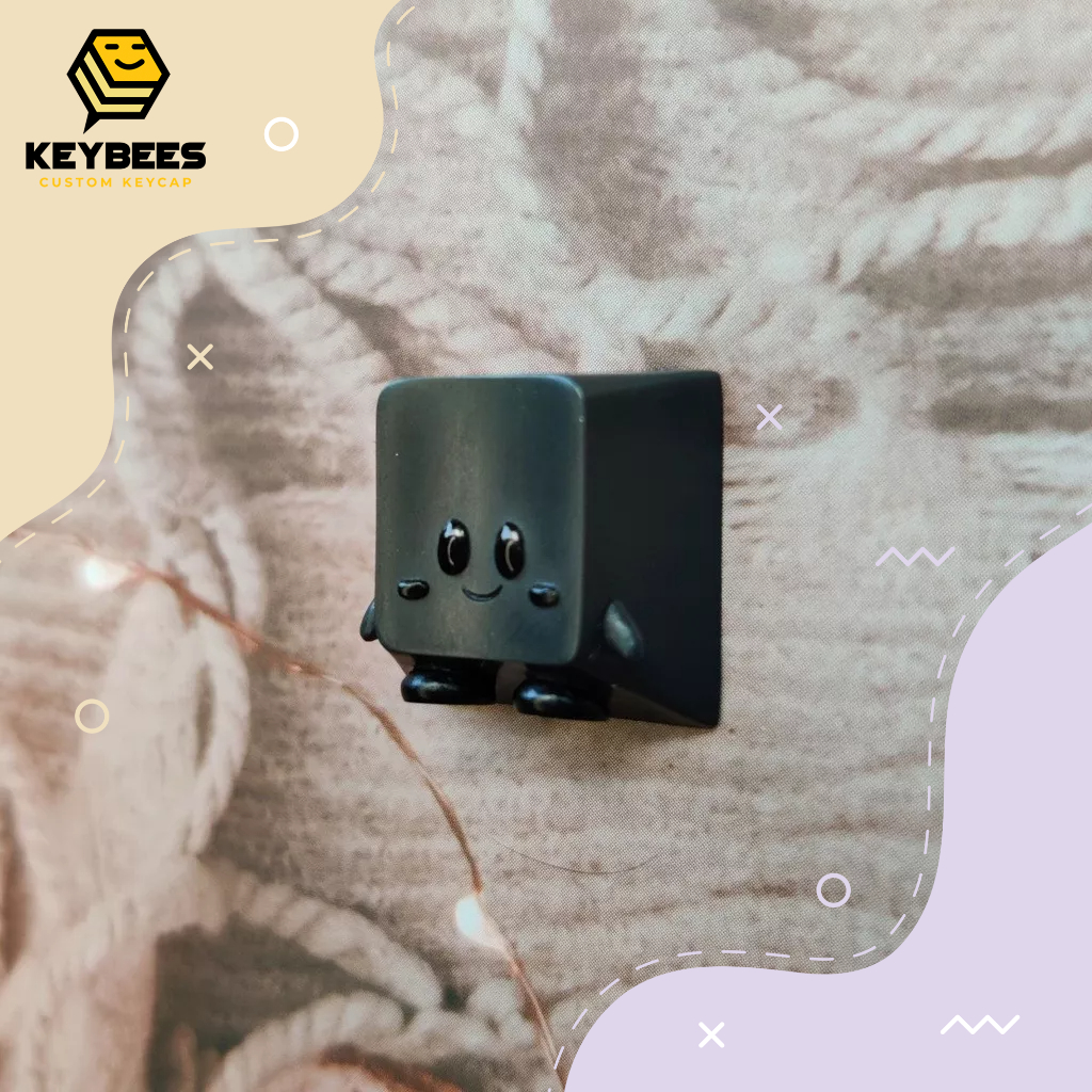 Artisan Keycap - Nút bàn phím cơ resin handmade Kirby Đen BOB
