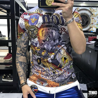 Áo Thun Nam Tay Ngắn Họa Tiết 3D VION Thời Trang Zenkonam MEN TOP 110