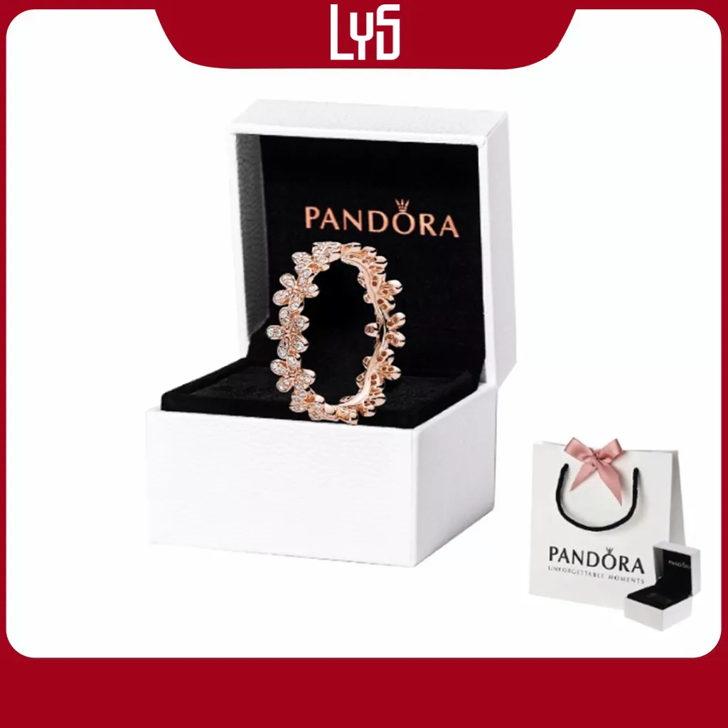 Nhẫn Pandora Attach Chrysanthemum Sparkling Stones Fullbox 8044 - Nhẫn nữ Bạc S925 ALE