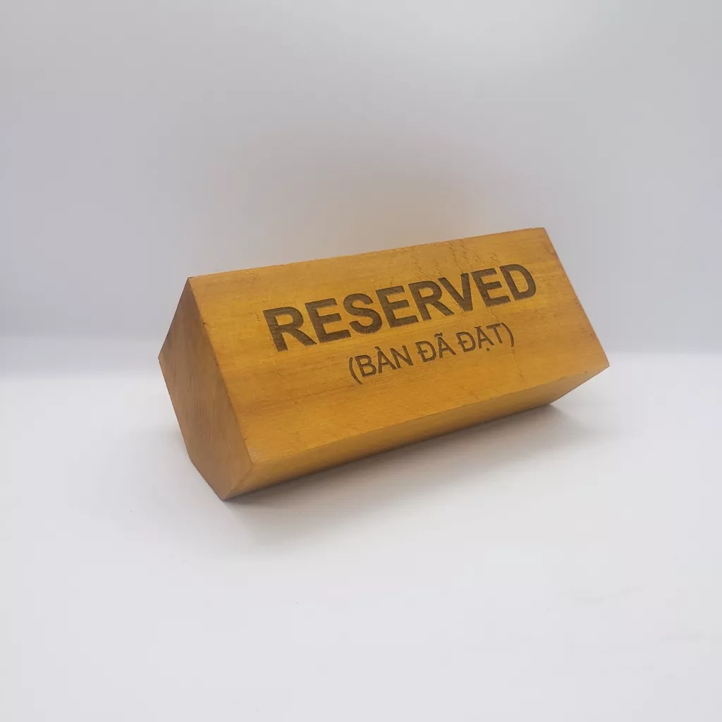 Bảng gỗ Bàn Đã Đặt Reserved
