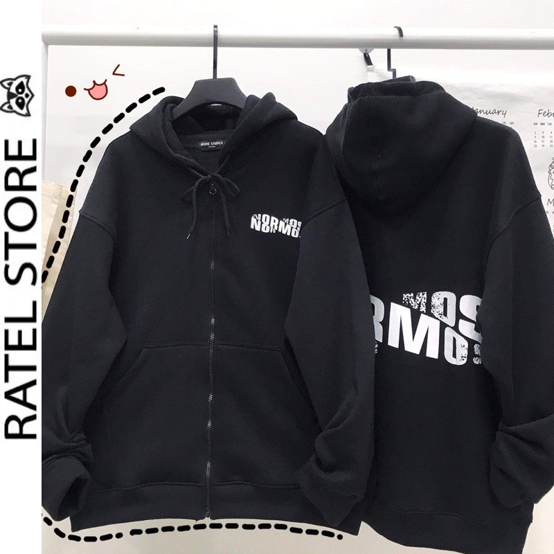 Áo Khoác Local Brand Dây Kéo Jacket Normos Ulzzang Unisex Form Rộng