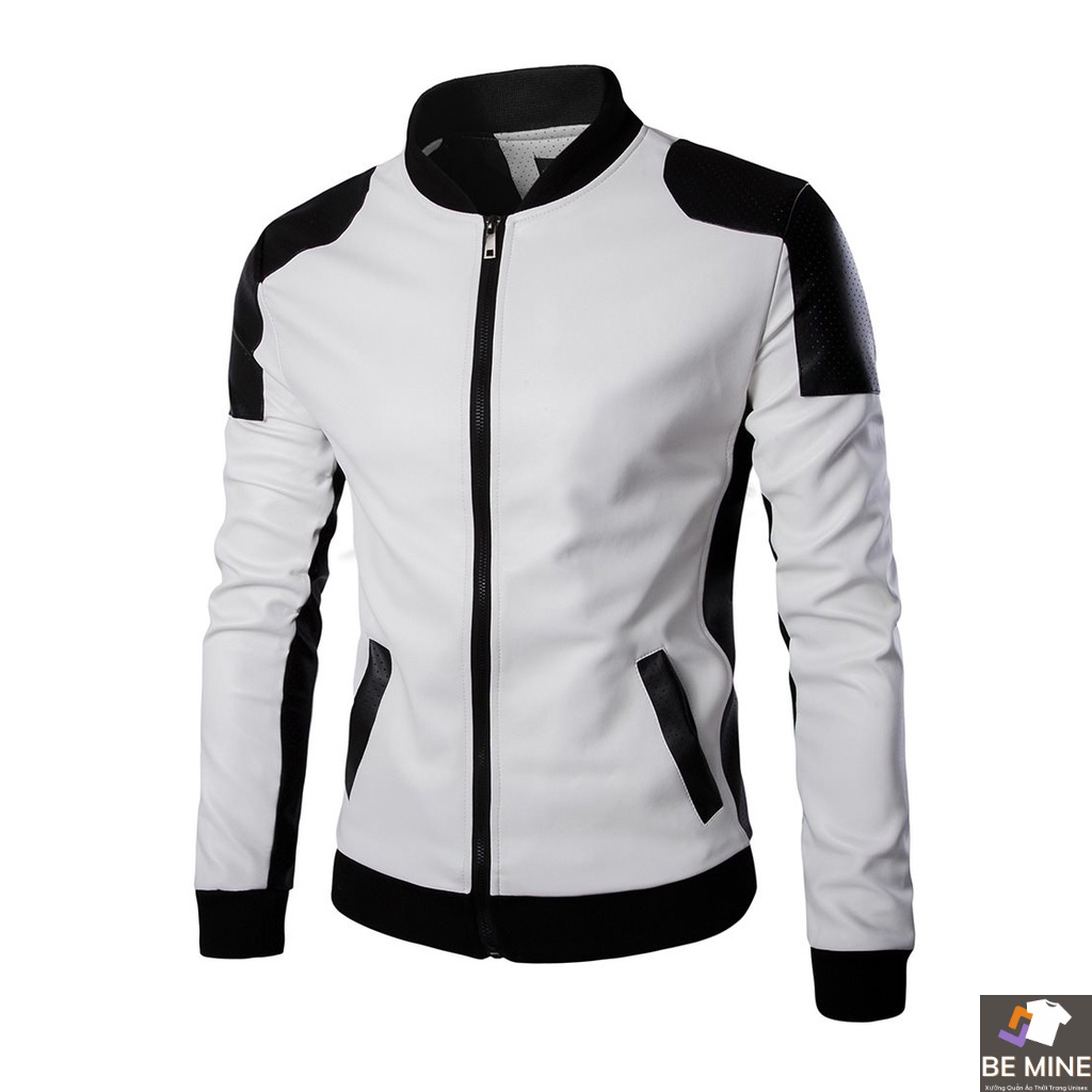 Áo Khoác Nhẹ Nam Kiêm Chống Nắng Phối Màu Đen Trắng BEMIE MEN JK 022