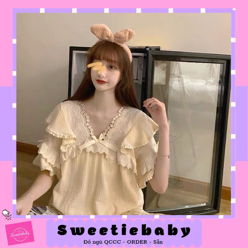 giá gốc SET BỘ QUẦN LỬNG / QUẦN DÀI MẶC NHÀ TIÊU THƯ BE VIỀN REN rẻ nhất shopee