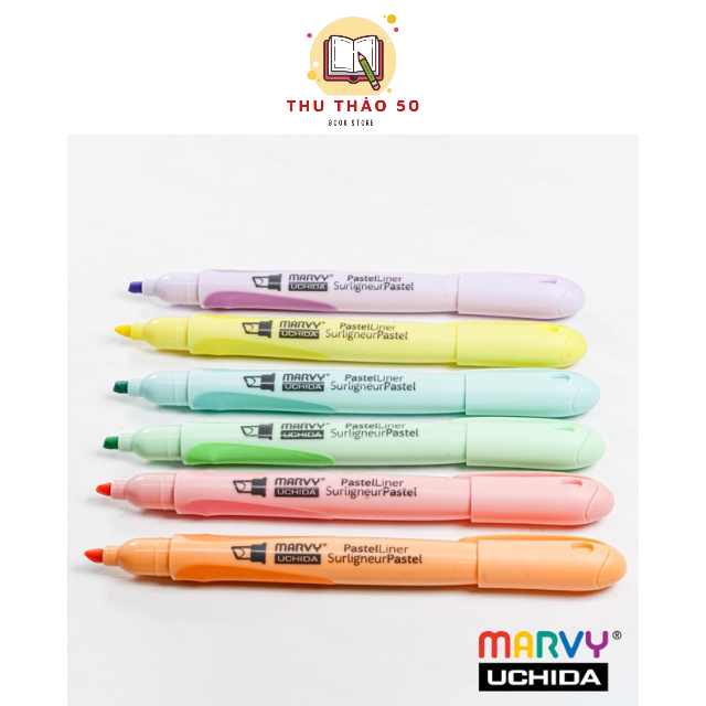 Bút dạ quang Pastel Marvy 8000-6P.