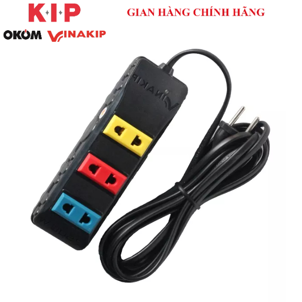 Ổ cắm VINAKIP S030 3 ngả các loại không dây , liền dây 3 mét - 5 mét