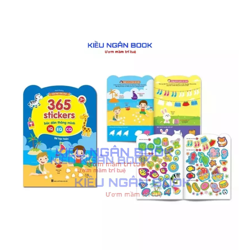 Sách dán hình cho bé  – Bộ 6 cuốn 365 stickers bóc dán thông minh khám phá thế giới song ngữ Việt Anh