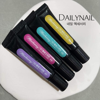 Tuýp gel vẽ nổi các mẫu trang trí móng set 6 màu