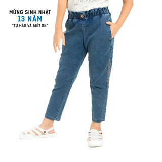 Quần jeans dài bé gái genviet thời trang trẻ em nq104j2150 - ảnh sản phẩm 1