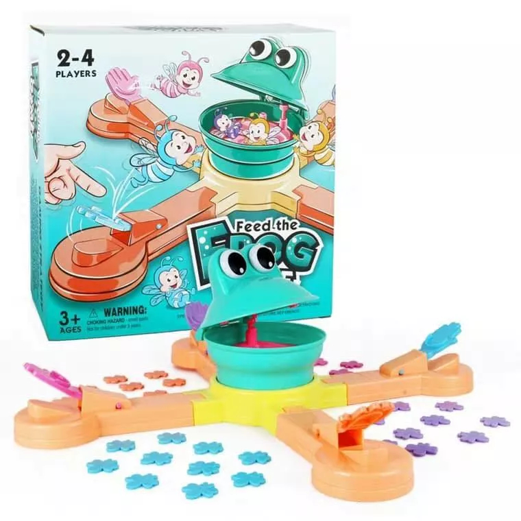Bộ đồ chơi ếch săn mồi 4 đầu hay ếch ăn ong 4 cầu cho bé (nhiều người chơi)