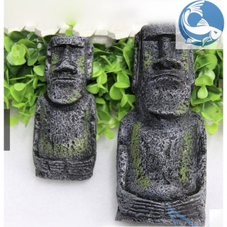 Tượng đầu người trên đảo phục sinh, trang trí bể cá, bể thuỷ sinh