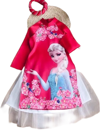 Áo dài cách tân cho bé gái, mẫu Elsa🎁 FREESHIP 🎁[ Nhập mã QUAN20PT để được giảm 20k]🎁