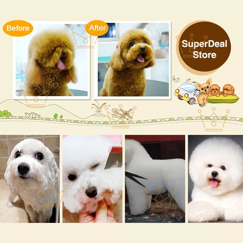 Tông đơ cạo cắt lông cho chó mèo Hàng Full Box - Kèm 8 phụ kiện
