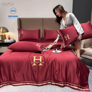 Set chăn ga phi lụa mẫu mới 2023 mát lạnh mùa hè