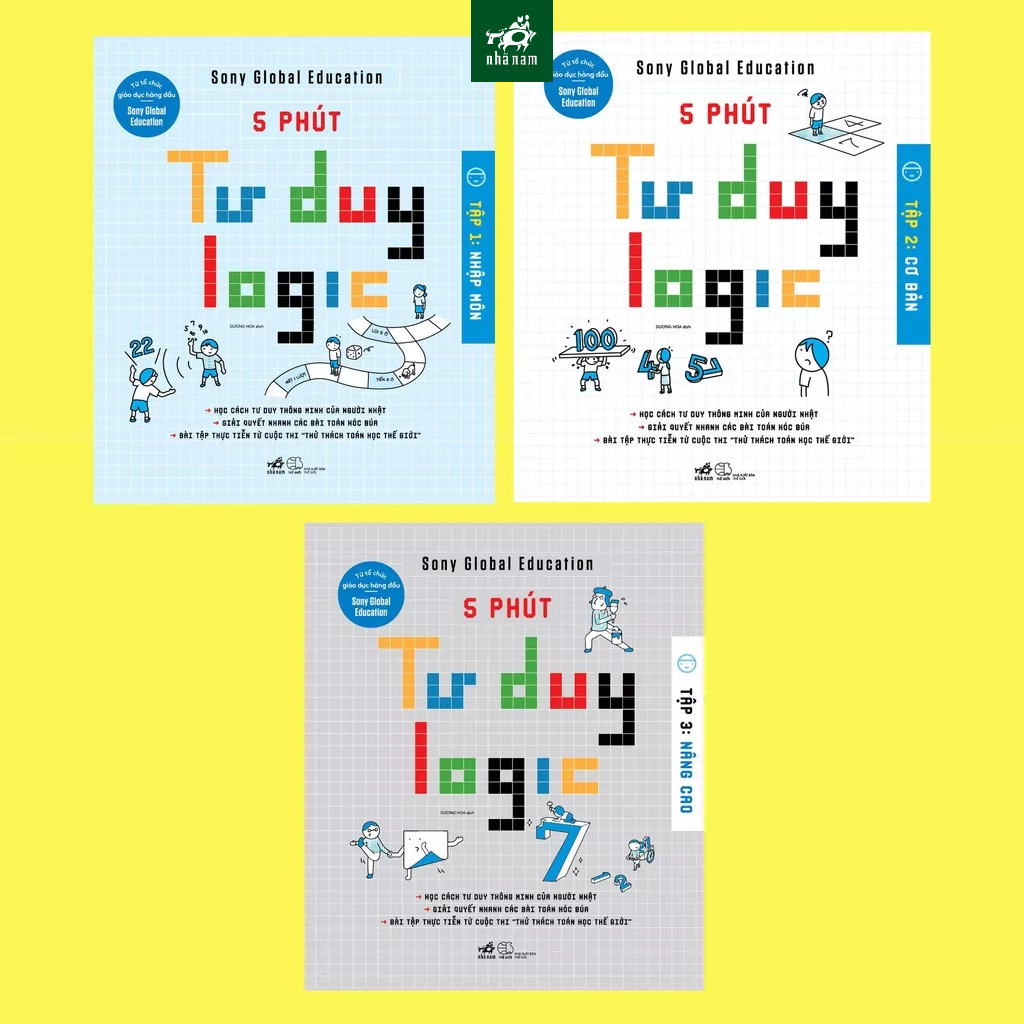 Sách - Bộ 5 phút tư duy logic (Trọn bộ 03 tập)