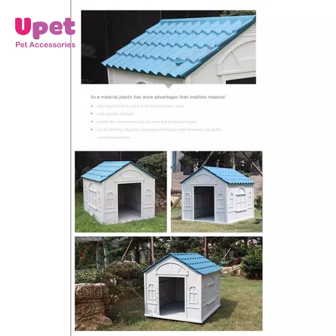 Nhà nhựa/ Chuồng nhựa kèm cửa cho chó XINDING Dog House 432 size nhỏ chất liệu nhựa cao cấp dùng ngoài trời cho thú cưng