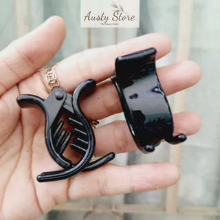 [Austy] 🌸 Kẹp tóc 3 răng nhí màu đen nhám/bóng (3 răng nhí) (Hàng loại 1)