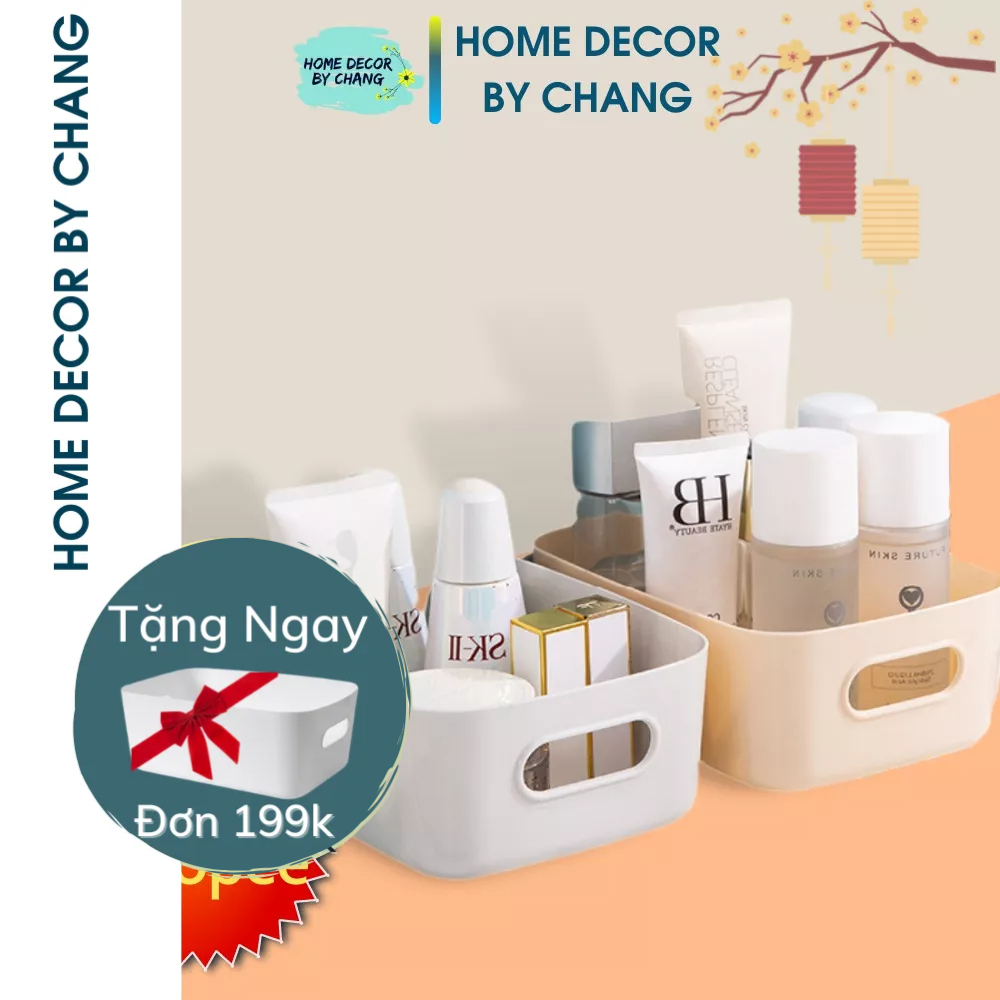 Hộp đựng đồ có tay cầm, đựng mỹ phẩm, hộp đựng đồ chơi, quần áo, chăn mền cao cấp, tiện dụng decor phòng