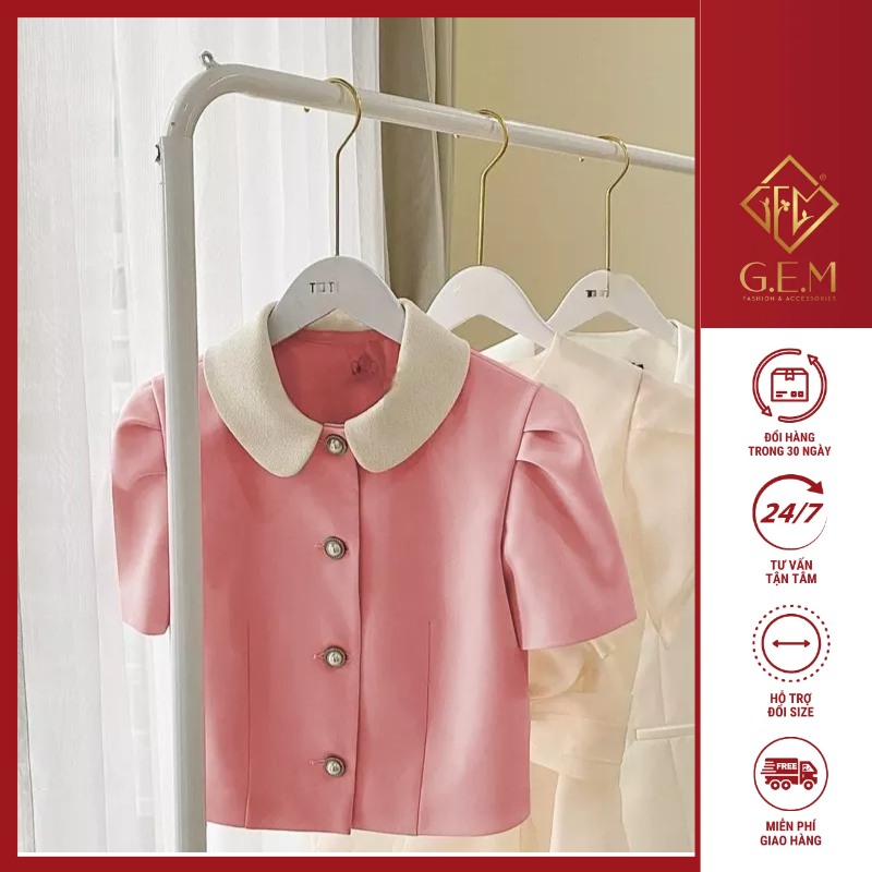 Áo kiểu G573 có thể phối với quần hoặc chân váy đều xinh dễ thương - GEM Fashion