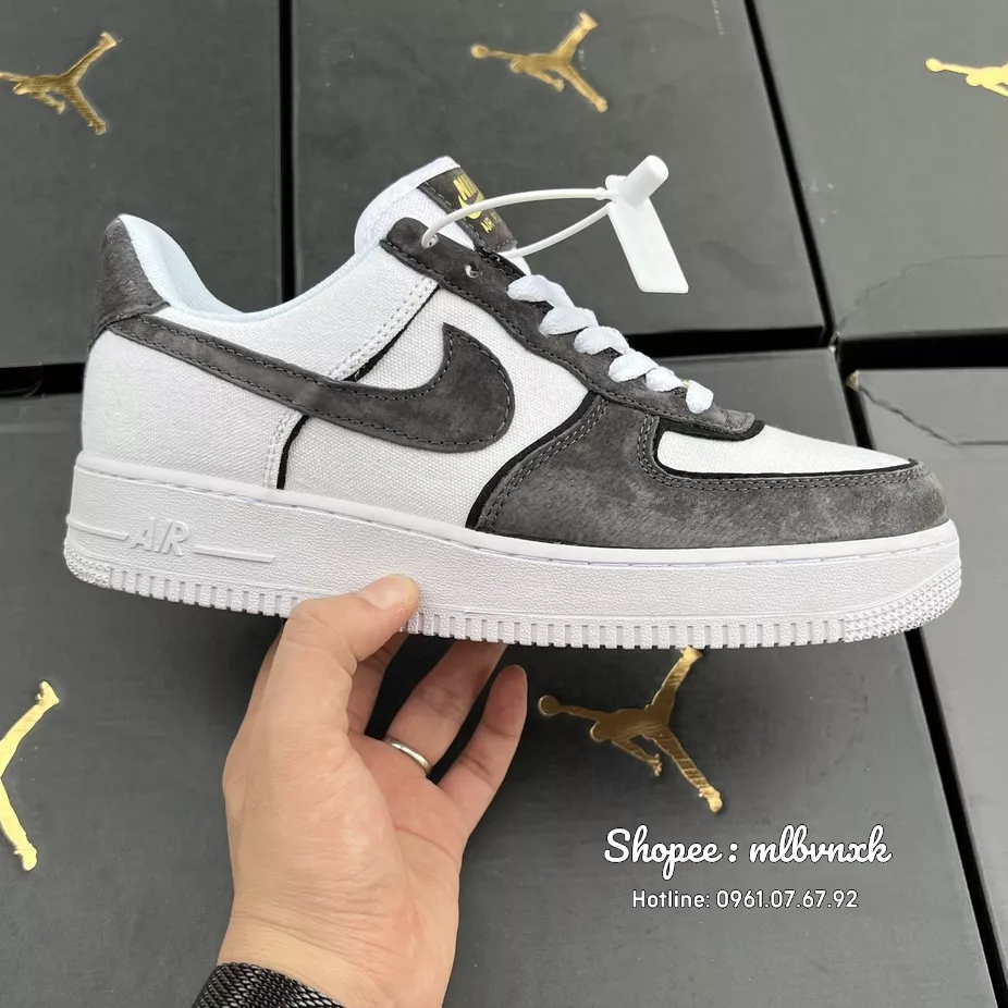 ẢNH THẬT / DA LỘN / ĐEN TRẮNG MÓC ĐEN - Giày_Sneaker_𝐍𝐢𝐤𝐞_Air_Force_1_Siêu_Cấp - GIẦY THỂ THAO NAM NỮ_AF1