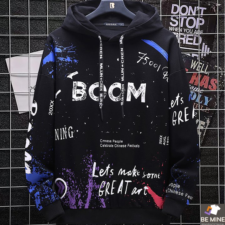 Áo Hoodie Nón Chui Trùm Đầu Nữ Nam Unisex Chất Vải Nỉ Poly Boom WAH046