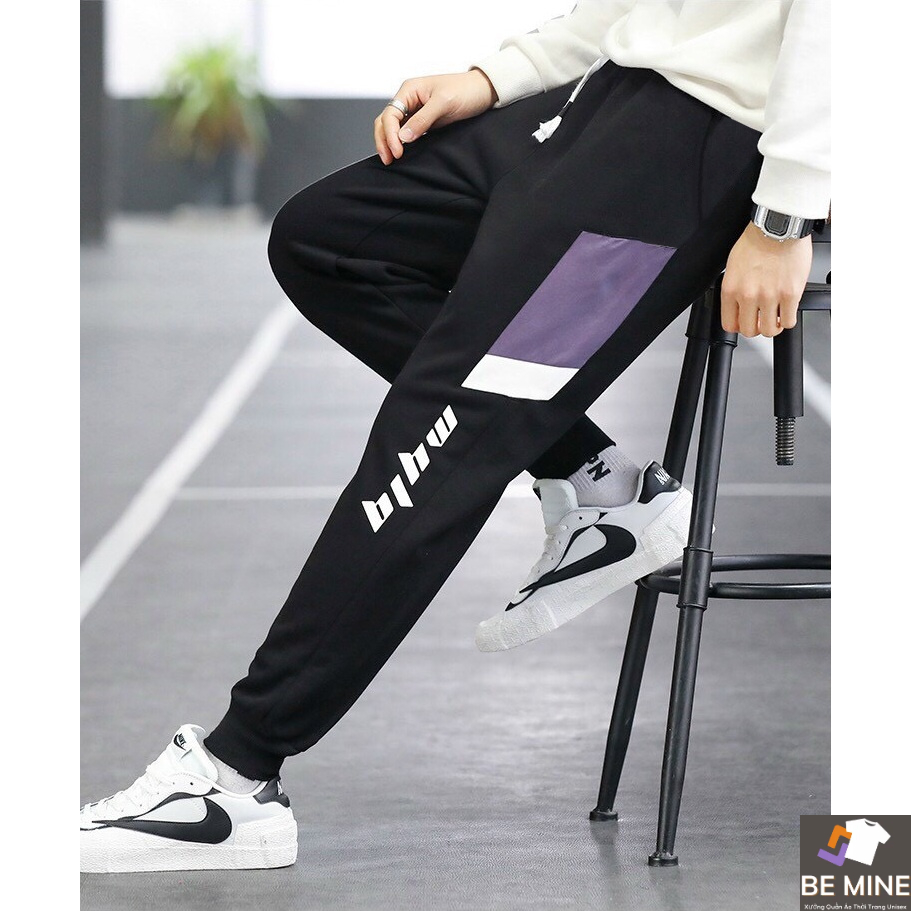 Quần Dài Nam Nữ Unisex Chất Vải Thun Dọc Tím Mula MQU076