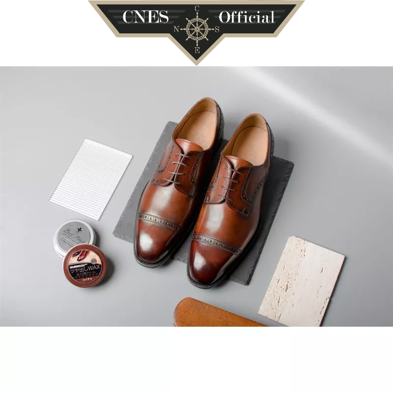 Giày Tây Nam Buộc Dây Derby Chất Liệu Da Bê Nhập Khẩu Cao Cấp Thương Hiệu CNES (ORC 1)
